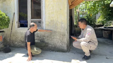 243 NTS 3 Nguyen Thai Thu recorded the flood water level in 2020 Thuy Tan Huong Thuy