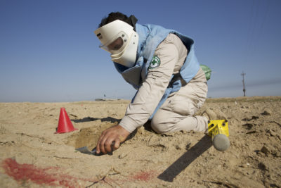 2019 11 05 Excavation an excavation of a signal in a cluster munition strike area dating back from the 1st Gulf War 1991 Noe Falk