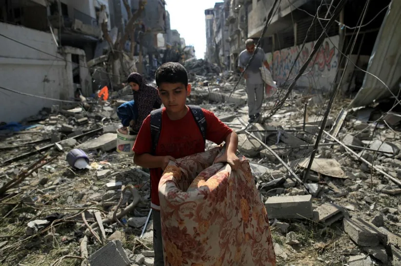 Civilians in Gaza under Israeli attack