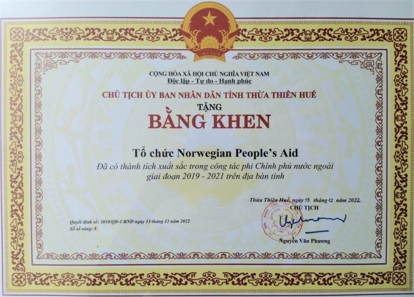 243 Hue PPC certificate for NPA 2019 2021