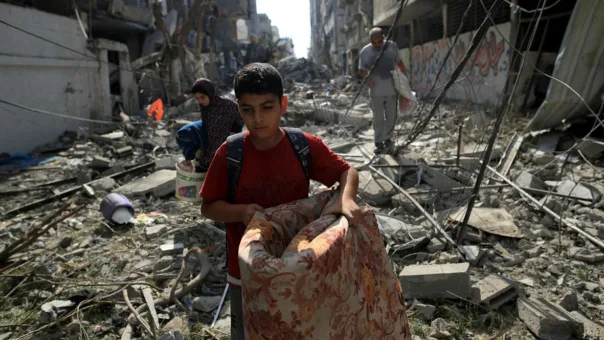 Civilians in Gaza  under Israeli attack